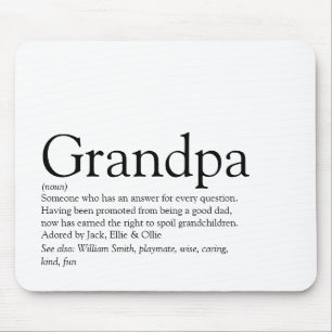Grandpa Grandfather Grandad Papa Definition Fun Mouse Mat