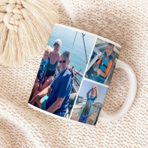 Grandpa Grandkids Photo Collage Wrap Coffee Mug
