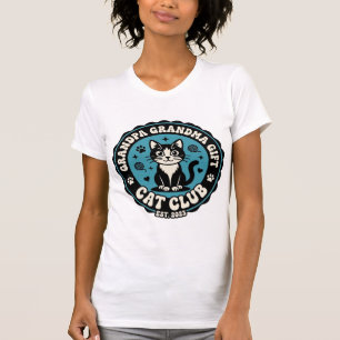 Grandpa Grandma Cat Gift Pet Lover Shirt Art - Gra