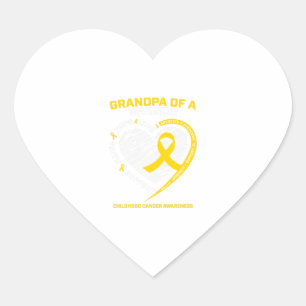 Grandpa Grandson Granddaughter Childhood Gift Heart Sticker