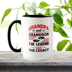 Grandpa  Grandson legacy add text Mug