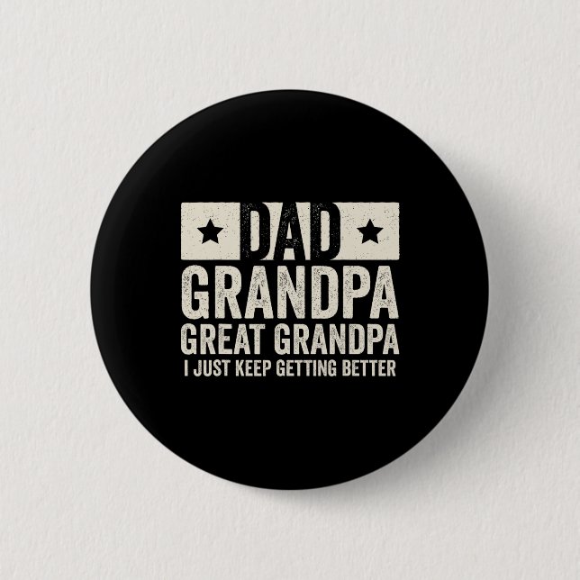 Grandpa Great Grandpa Father#39;s Day From Grandki 6 Cm Round Badge (Front)