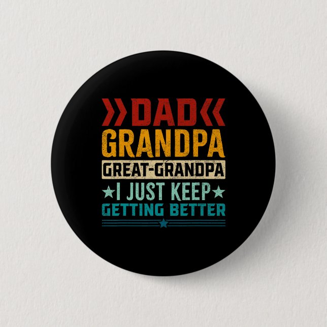 Grandpa Great Grandpa Fathers Day  6 Cm Round Badge (Front)