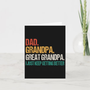 Grandpa Great Grandpa Fathers Day For Great Grandf Card