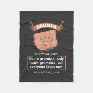 Grandpa - Grumpa Definition Fleece Blanket