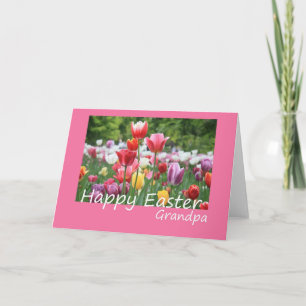 Grandpa Happy Easter Tulip card
