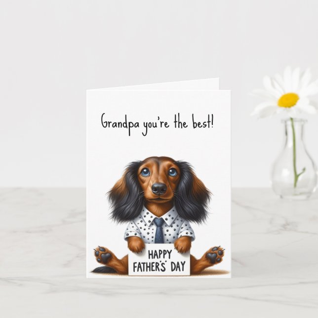 Grandpa Happy Father's Day Card (Small Plant)