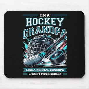 Grandpa Hockey Player Ice Hockey Field Hockey Gran Mouse Mat