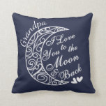 Grandpa, I Love U to the Moon & Back Personalised Cushion<br><div class="desc">Let your dad, grandpa, uncle, or husband, boyfriend know how much they mean to you with our Love You to the Moon & Back Loving Hearts Personalised / Any Colour Throw Pillow. To change the text, use the personalise option. For more extensive text changes such as changes to the font,...</div>