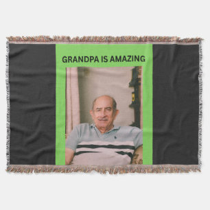 GRANDPA IS AMAZING THROW BLANKET