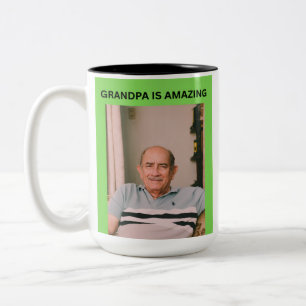GRANDPA IS AMAZING Two-Tone COFFEE MUG