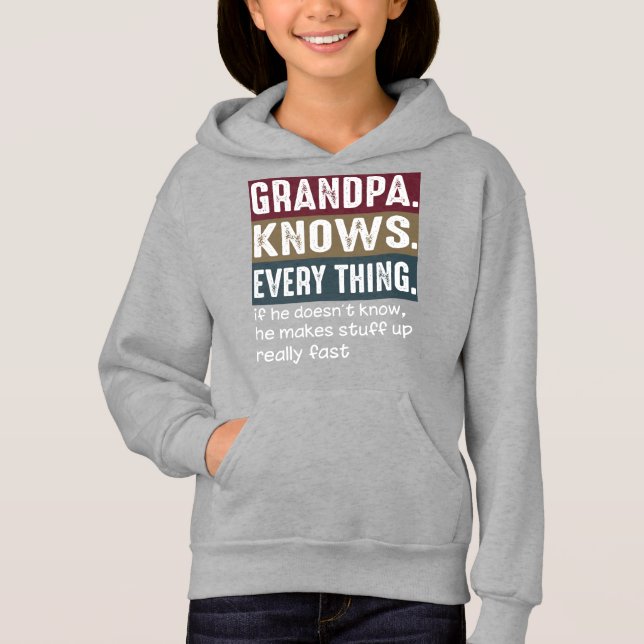 Grandpa Knows Everything Vintage Grumpy Quotes (Front)