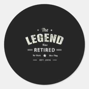 Grandpa Legend Has Retired 2026 Mother Holiday Mom Classic Round Sticker