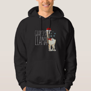 Grandpa Llama Christmas Matching Family Tribe Hoodie