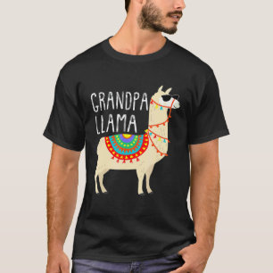 Grandpa Llama for Men Grandfather T-Shirt