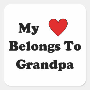 Grandpa Love Square Sticker