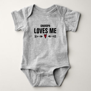 Grandpa Loves Me Baby Bodysuit