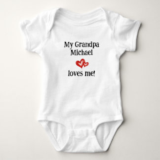 Grandpa Loves Me, Custom Gift from Grandad, Baby Bodysuit