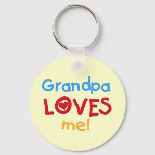 Grandpa Loves Me Tshirts and Gifts Key Ring
