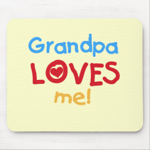 Grandpa Loves Me Tshirts and Gifts Mouse Mat