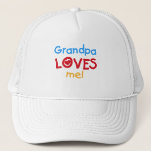 Grandpa Loves Me Tshirts and Gifts Trucker Hat