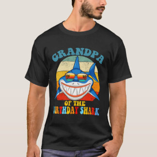 Grandpa Matching Family Shark Birthday Funny Gifts T-Shirt