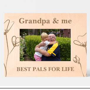 Grandpa & me Flowers Custom Wood Frames