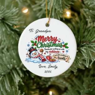Grandpa Meltdowns Christmas Ornament