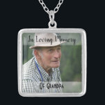 Grandpa Memorial Photo Charm Wedding Bouquet Silver Plated Necklace<br><div class="desc">Lovely idea if you're a bride who has lost someone special and wish they could be with you on your wedding; this charm can be added to your bouquet in memory of them. It comes with a necklace so you can have it as a keepsake and continue to wear it...</div>