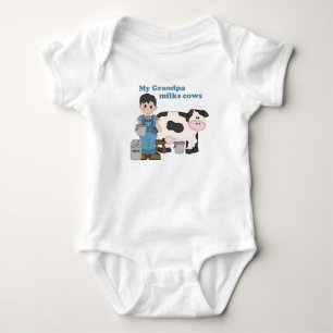 Grandpa Milks Cows Baby Bodysuit
