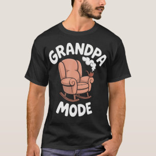 Grandpa Mode Rocking Chair Pipe T-Shirt