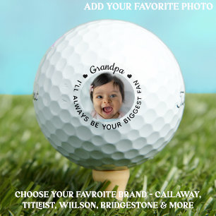GRANDPA - Modern Personalised Photo - Golfer Golf Balls