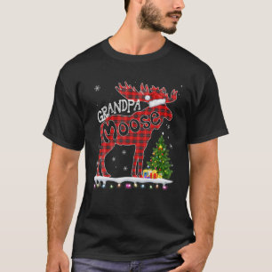 Grandpa Moose Matching Family Christmas Clothes Pl T-Shirt