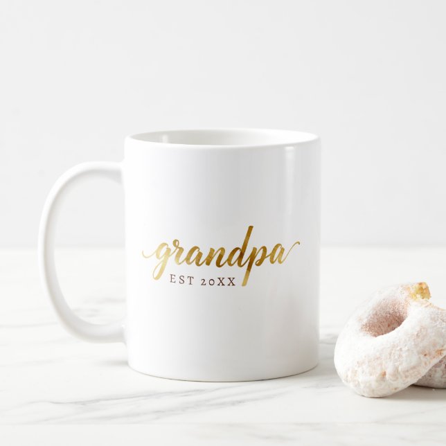 Grandpa Mug | Personalized “EST” Baby Announcement (With Donut)