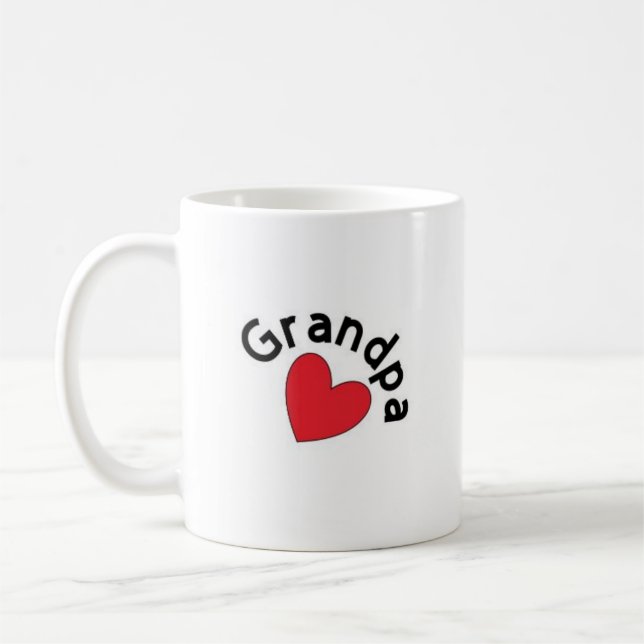 Grandpa Mug with Red Heart (Left)