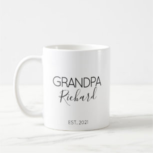 Grandpa Name Pregnancy Announcement Gift Coffee Mug