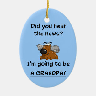 Grandpa News Ceramic Tree Decoration