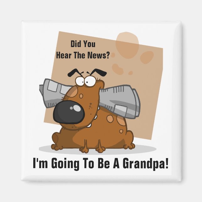 Grandpa News (Customisable) Magnet (Front)