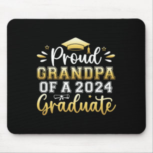 Grandpa Of A 2024 Graduate Senior Graduation Men Mouse Mat