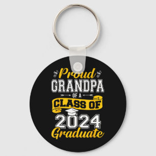 Grandpa Of A Cl Of 2024 Graduate Senior Graduation Key Ring