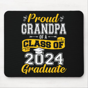 Grandpa Of A Cl Of 2024 Graduate Senior Graduation Mouse Mat