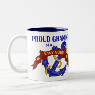 Grandpa of a Navy Nuke Two-Tone Coffee Mug