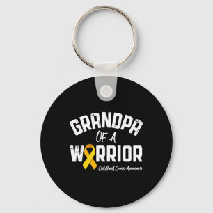 Grandpa Of A Warrior Childhood Cancer Awareness Gi Key Ring