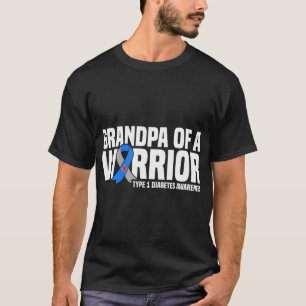 Grandpa of a Warrior Type 1 Diabetes Awareness T-Shirt