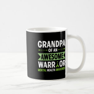 Grandpa Of An Awesome Warrior Mental Health Awaren Coffee Mug