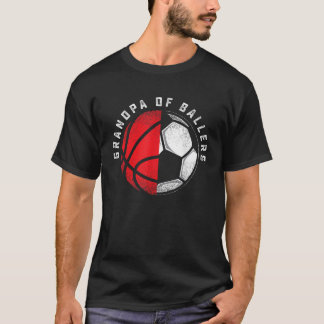 Grandpa of Basketball Player Grandson Soccer Grand T-Shirt