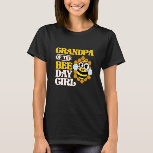 Grandpa Of Bee Day Girl Honey Beekeeper Beekeeping T-Shirt