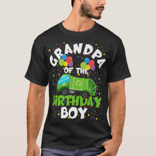 Grandpa Of Birthday Boy Matching Garbage Truck The T-Shirt
