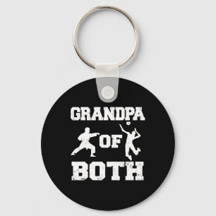 Grandpa Of Both Funny Volleyll And Karate Grandpa Key Ring