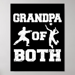 Grandpa Of Both Funny Volleyll And Karate Grandpa  Poster